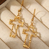 Hammered Cross Earrings